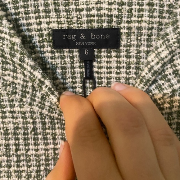 Rag & bone Marisa tweed jacket women’s 6 $525 cream / green textured blazer - Picture 7 of 10